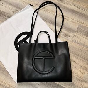 💜✨Authentic✨ Telfar Unisex Large Black Crossbody Shopping Bag w/Dust Bag